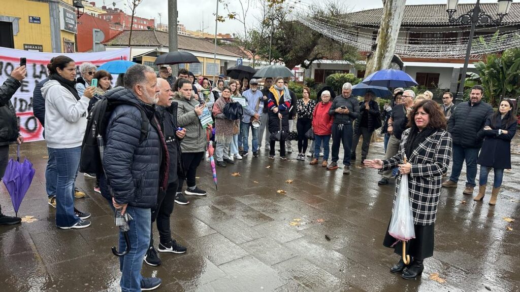 protest gegen entsalzungsanlage mesa del mar tacoronte