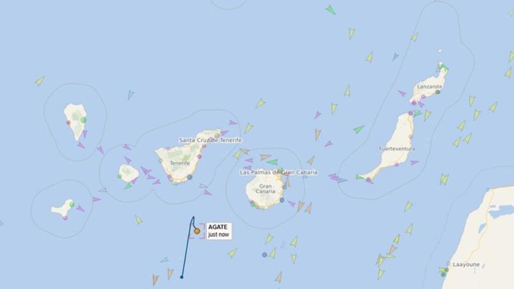 geisterschiff agate treibstoff teneriffa kanaren