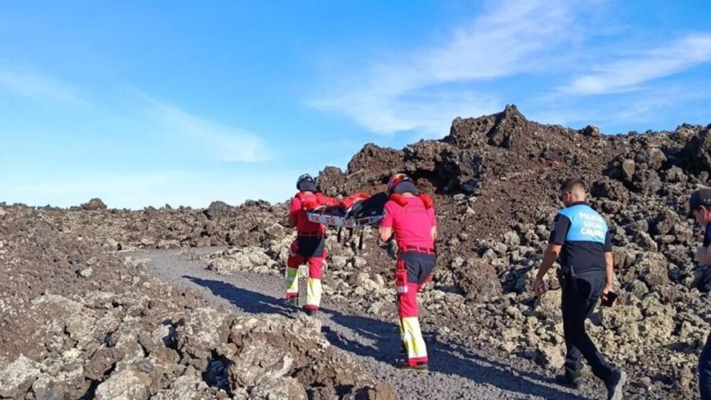 wanderunfall caldera blanca lanzarote rettung