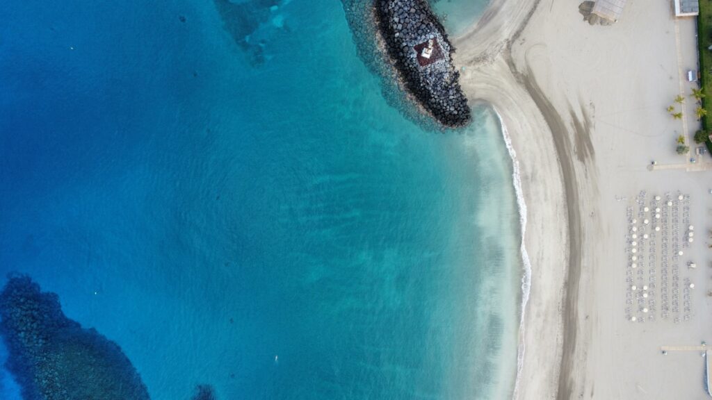 Playa de las Vistas Teneriffa Luftaufnahme
