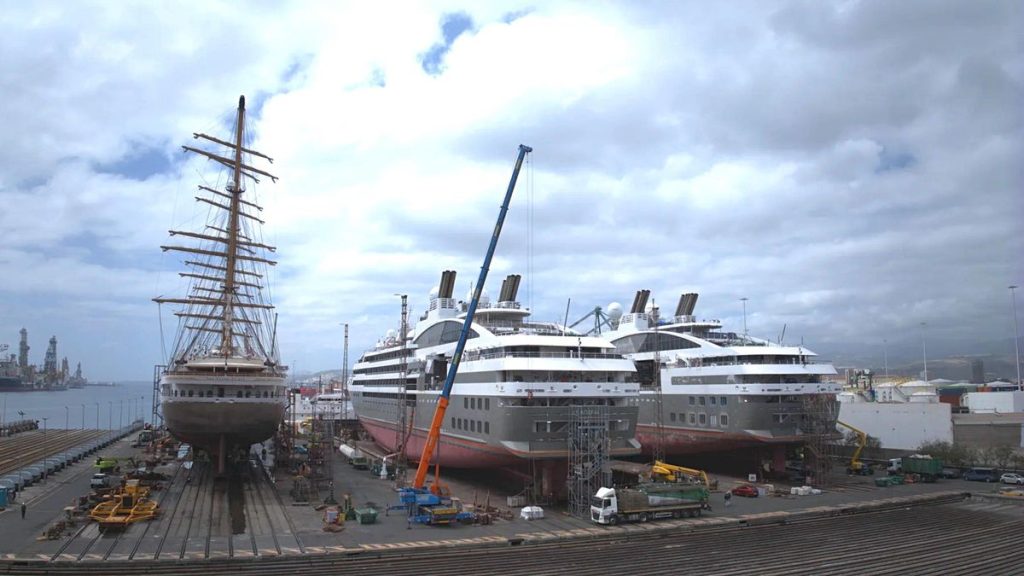 luxus kreuzfahrtschiffe reparatur las palmas hafen