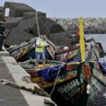 migrantenboot el hierro ankunft la estaca