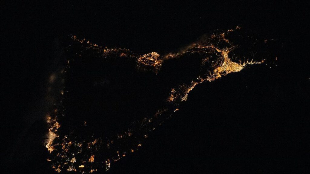 nasa iss fotos lichtverschmutzung kanaren