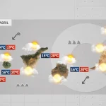 wetter kanaren wolken regen starker wind 12 april 2026