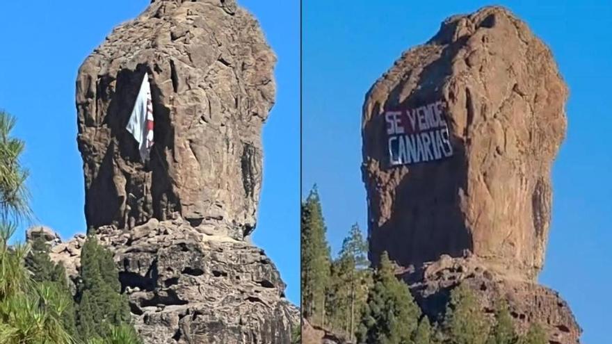 roque nublo protestplakat bergung