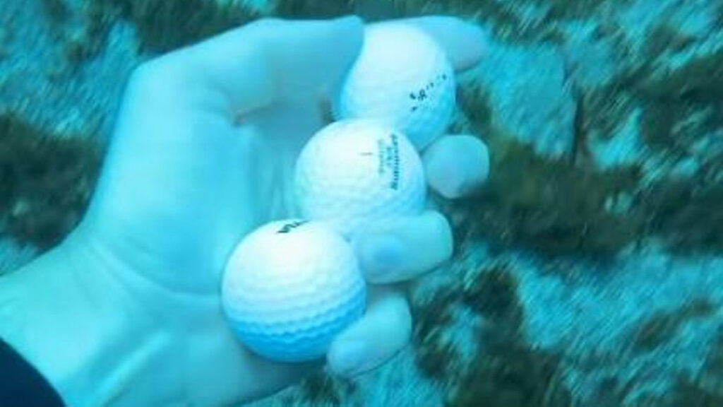 golfbaelle im meer teneriffa umweltverschmutzung