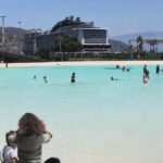 touristen baden verboten teich plaza espana teneriffa